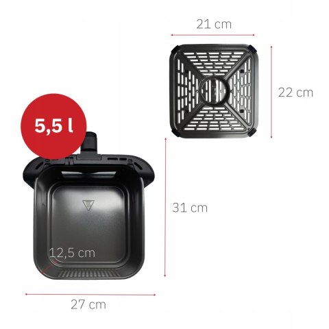 Frytkownica beztłuszczowa WEBBER AF901 11L 2800W podwójna komora