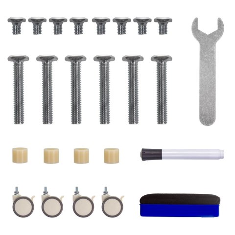 ERGO OFFICE MOBILNA TABLICA SUCHOŚCIERALNA, ORIENTACJA POZIOMA, BIAŁA, JEDNOSTRONNA, Z PÓŁKĄ, WYMIARY TABLICY 1190X790MM ER-3