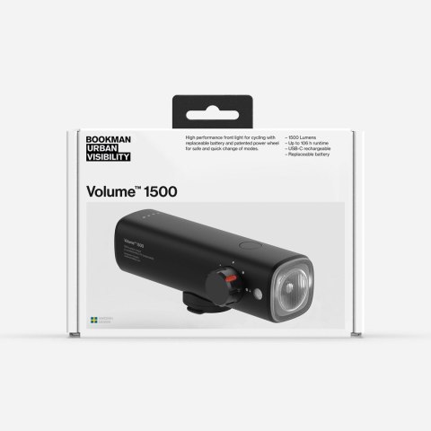 Lampka rowerowa BOOKMAN Volume Front 1500 - TU