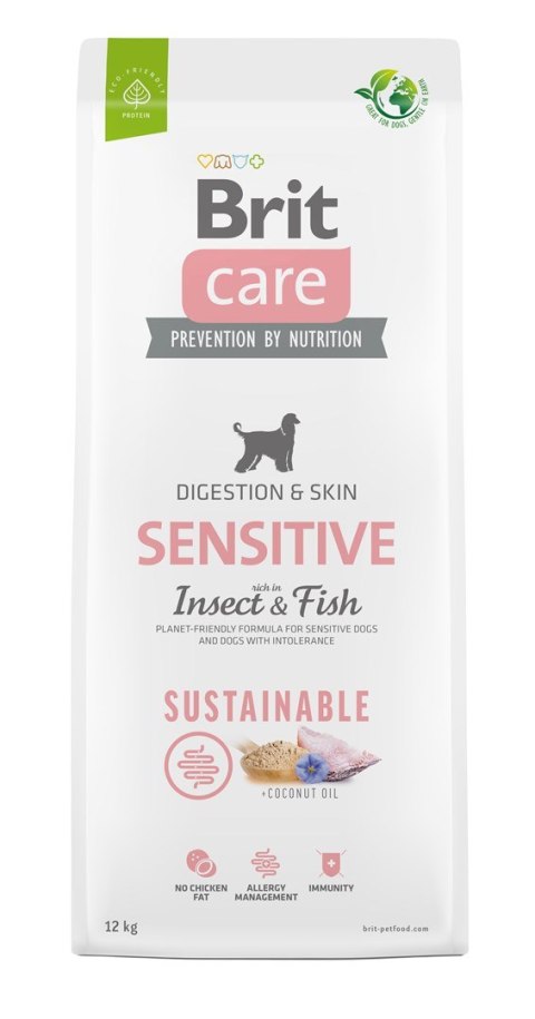 Brit Care Sustainable Sensitive Insect & Fish - sucha karma dla psa - 12 kg Brit Care Sustainable Sensitive Insect & Fish - sucha karma dla psa - 12 kg