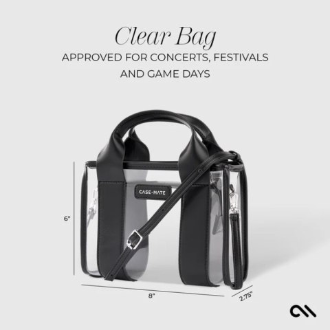 Case-Mate Micro Tote Bag - Wodoodporna torba na ramię (Midnight Black/Clear)