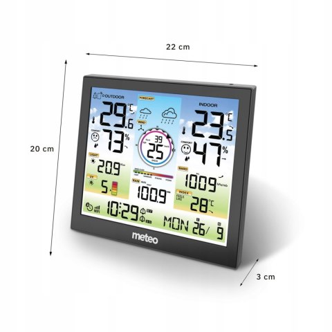 Stacja pogodowa METEO SP601 WiFi Tuya z czujnikiem 6w1 i zasilaczem Stacja pogodowa METEO SP601 WiFi Tuya z czujnikiem 6w1 i zasilaczem