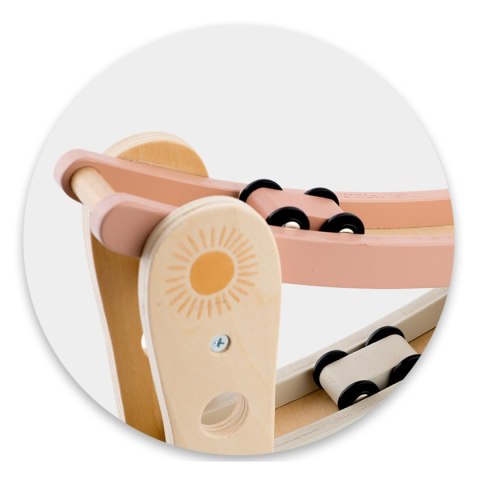 Drewniana zjeżdżalnia NK855 Nukido z samochodzikami zabawka Montessori