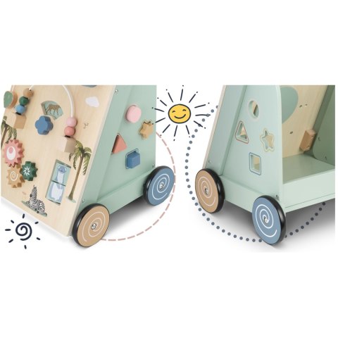 Drewniany chodzik pchacz NK857 Nukido sensoryczny sorter Montessori
