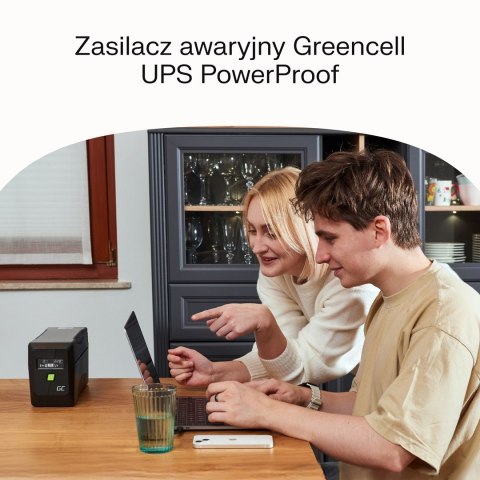 GREEN CELL UPS POWERPROOF 360W/650VA MODYFIKOWANA SINUSOIDA GREEN CELL UPS POWERPROOF 360W/650VA MODYFIKOWANA SINUSOIDA