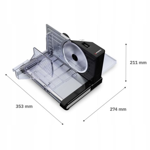 SCHARF MS02 Krajalnica elektryczna Webber 160W INOX 18cm BPA Free
