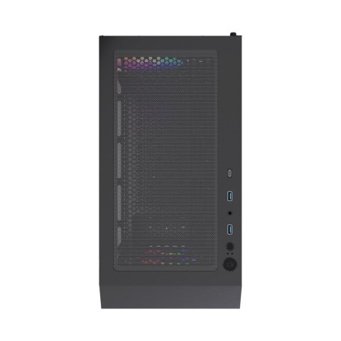 GEMBIRD OBUDOWA FORNAX 900ARGB MIDI-TOWER (2X USB 3.1, 1X USB TYPE-C) 4X FAN, CZARNA