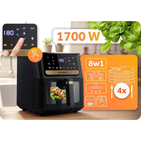 Frytkownica beztłuszczowa Air Fryer 6,5L 1700W Berdsen BD-655 czarna