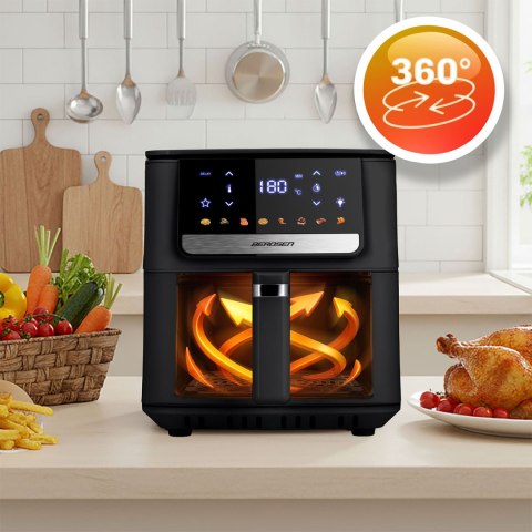 Frytkownica beztłuszczowa Air Fryer 8L 1700W Berdsen BD-662 czarna