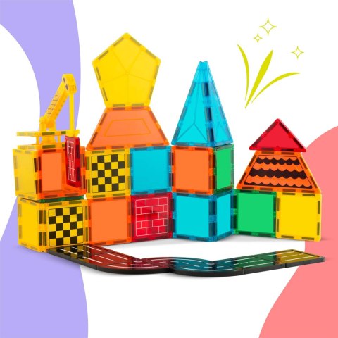 Klocki magnetyczne edukacyjne konstrukcyjne 72 szt RK-780 Ricokids