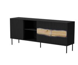 Komoda INSERTO 3D1W 190x40x80 czarny + LED