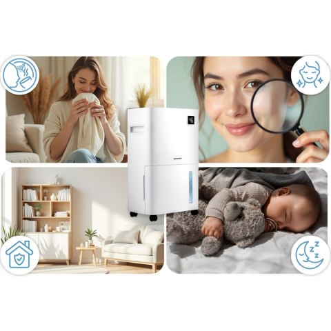 Berdsen BD-534 osuszacz powietrza 20L Wi-Fi biały dom/pranie