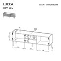 Szafka RTV 3D LUCCA 165x40x59 kaszmir