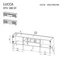 Szafka RTV EF LUCCA 180x40x59 biały