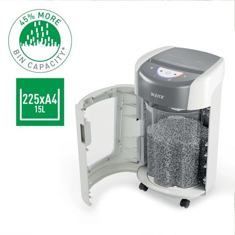 Niszczarka Leitz IQ OptiMax Home Office 225, 15l, P5, 6 kartek, Automatyczny Start/Stop, Funkcja cofania, Obrotowy pojemnik - 33 Niszczarka Leitz IQ OptiMax Home Office 225, 15l, P5, 6 kartek, Automatyczny Start/Stop, Funkcja cofania, Obrotowy pojemnik - 33