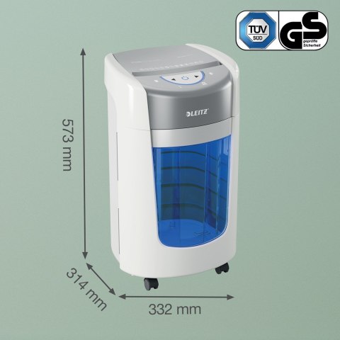 Niszczarka Leitz IQ OptiMax Home Office 225, 15l, P5, 6 kartek, Automatyczny Start/Stop, Funkcja cofania, Obrotowy pojemnik - 33 Niszczarka Leitz IQ OptiMax Home Office 225, 15l, P5, 6 kartek, Automatyczny Start/Stop, Funkcja cofania, Obrotowy pojemnik - 33