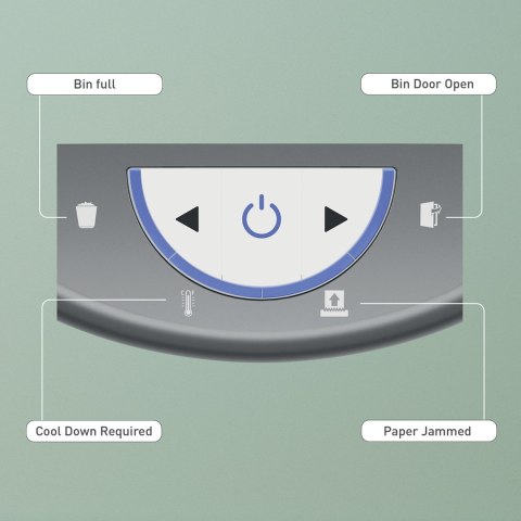 Niszczarka Leitz IQ OptiMax Home Office 225, 15l, P5, 6 kartek, Automatyczny Start/Stop, Funkcja cofania, Obrotowy pojemnik - 33 Niszczarka Leitz IQ OptiMax Home Office 225, 15l, P5, 6 kartek, Automatyczny Start/Stop, Funkcja cofania, Obrotowy pojemnik - 33