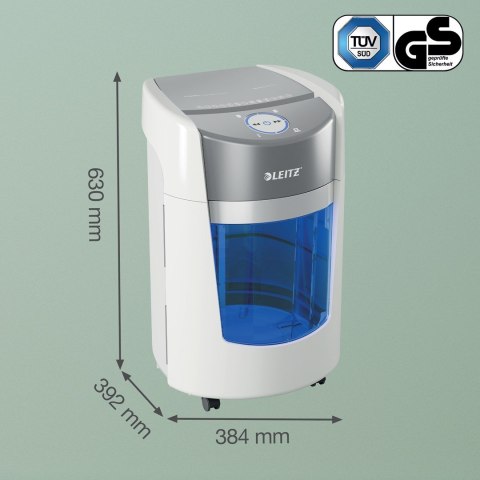 Niszczarka Leitz IQ OptiMax Small Office 350, 22l, P5, 8 kartek, Automatyczny Start/Stop, Funkcja cofania, Obrotowy pojemnik - 3 Niszczarka Leitz IQ OptiMax Small Office 350, 22l, P5, 8 kartek, Automatyczny Start/Stop, Funkcja cofania, Obrotowy pojemnik - 3