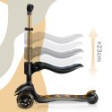 Hulajnoga trójkołowa balansowa z siedziskiem Nukido Flippo złota LED