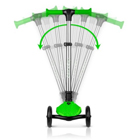 Hulajnoga trójkołowa dla dzieci balansowa świecąca w ciemności Ricokids Jelly - zielona