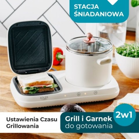 AD 6421 Stacja śniadaniowa 2 w 1 - grill i garnek do gotowania