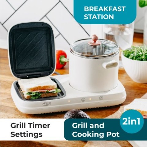 AD 6421 Stacja śniadaniowa 2 w 1 - grill i garnek do gotowania