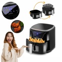 Frytkownica beztłuszczowa Air Fryer 5L 1500W Berdsen BD-652 czarno-srebrna