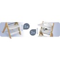 Drewniane krzesełko do karmienia Timo Nukido składane regulowane 6m+ białe