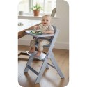 Drewniane krzesełko do karmienia Timo Nukido składane regulowane 6m+ - Szare
