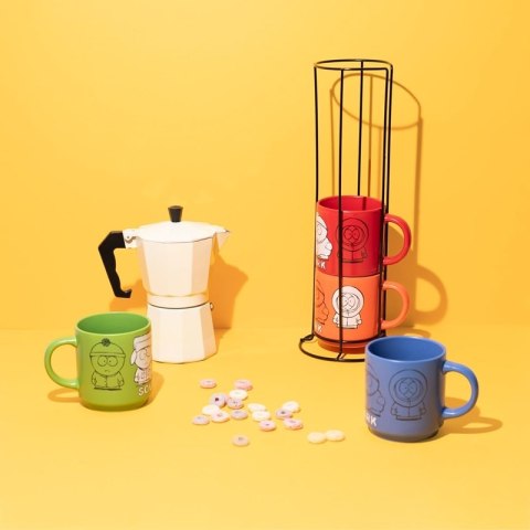 South Park - Zestaw kubków ceramicznych ze stojakiem 300 ml 4 szt.