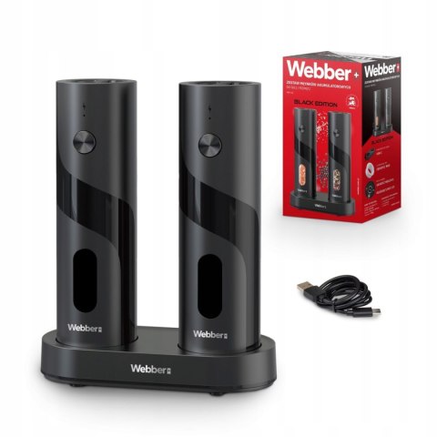 MŁYNEK DO PIEPRZU I SOLI ELEKTRYCZNY AKUMULATOROWY USB MŁYNEK DO SOLI 2 SZT