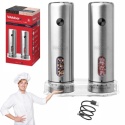 MK43 Elektryczny młynek do soli i pieprzu Webber INOX USB-C zestaw 2 szt.