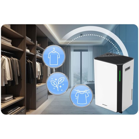 Osuszacz powietrza kompresorowy - pochłaniacz wilgoci 20l/24h higrostat Berdsen BD-532 biały