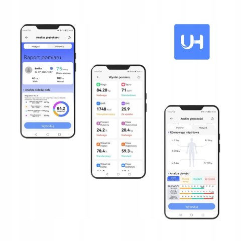 Waga łazienkowa inteligentna SIENA PS636C Webber PRO+ WiFi