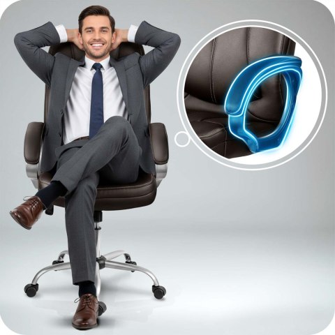 Fotel biurowy obrotowy Sofotel cimny brąz