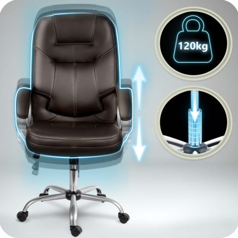 Fotel biurowy obrotowy Sofotel cimny brąz