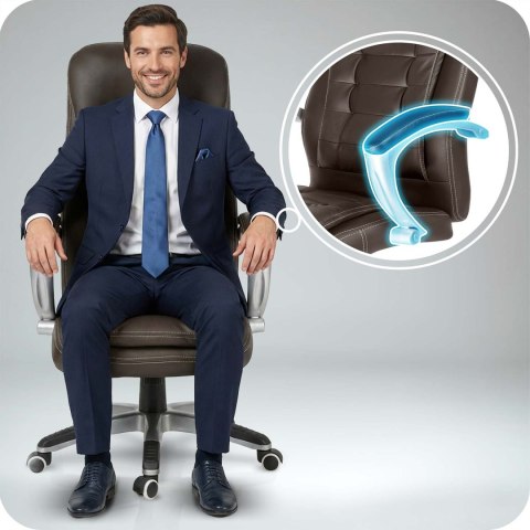 Fotel biurowy obrotowy Sofotel cimny brąz