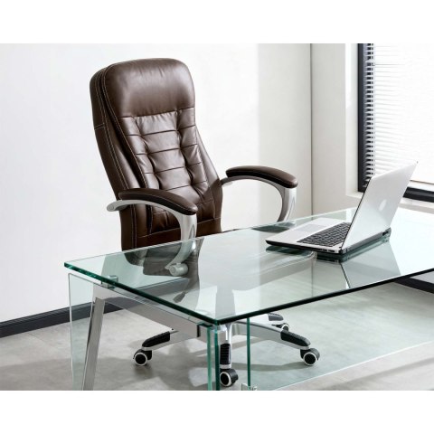 Fotel biurowy obrotowy Sofotel cimny brąz