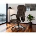 Fotel biurowy obrotowy Sofotel cimny brąz
