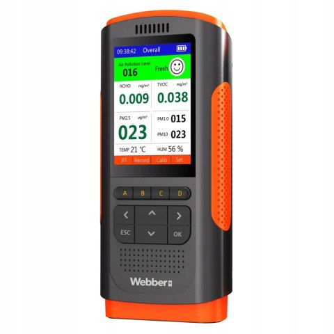 Miernik jakości powietrza Webber UP900 7w1 PM2.5 PM10 HCHO TVOC