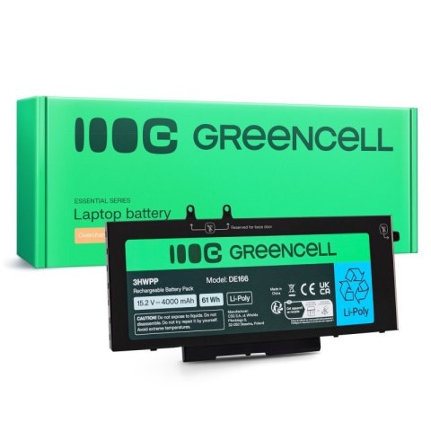 GREEN CELL BATERIA DE166 DO DELL 3HWPP LATITUDE 5400, 5401, 5410, 5411, 5500, 5501, 5510, 5511, 7591 4000MAH 15,2V