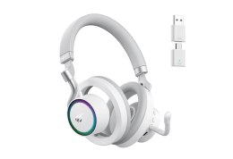 Otwarte słuchawki gamingowe bezprzewodowe Havit Fuxi-H8 (białe)