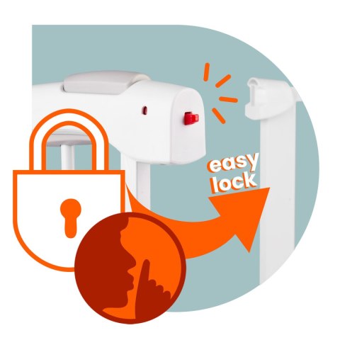 Barierka bramka zabezpieczająca biała Nukido 718000