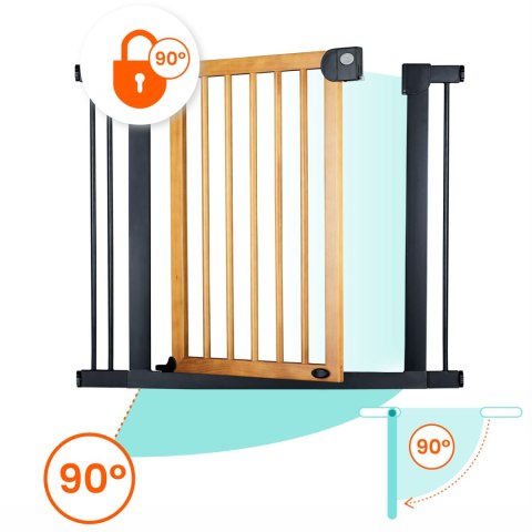 Barierka bramka zabezpieczająca czarna Nukido 718200