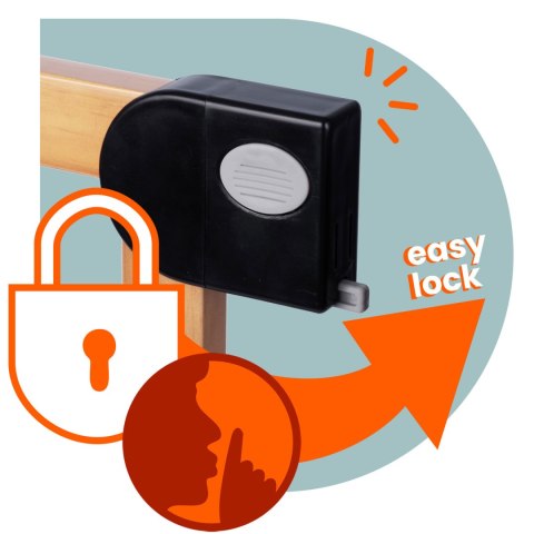 Barierka bramka zabezpieczająca czarna Nukido 718200