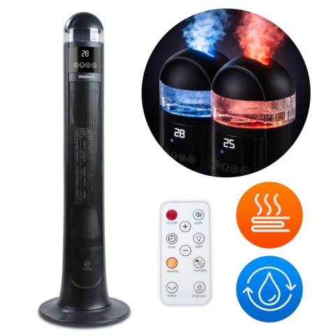 Webber ETNA TH2200B grzejnik ceramiczny 2200W z nawilżaczem
