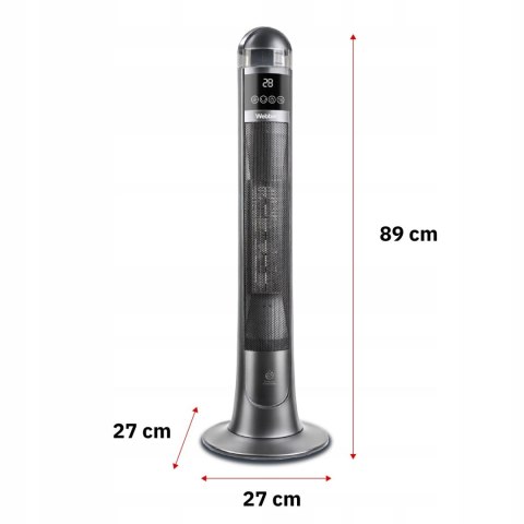Webber ETNA TH2200G grzejnik ceramiczny 2200W z nawilżaczem grafit