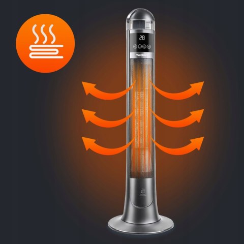 Webber ETNA TH2200G grzejnik ceramiczny 2200W z nawilżaczem grafit