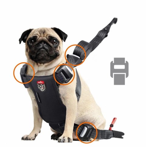 ZOLUX Szelki dla psa TRAVEL SAFE S czarne