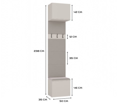 GARDEROBA HAGA II 1SZ1W KASZMIR
